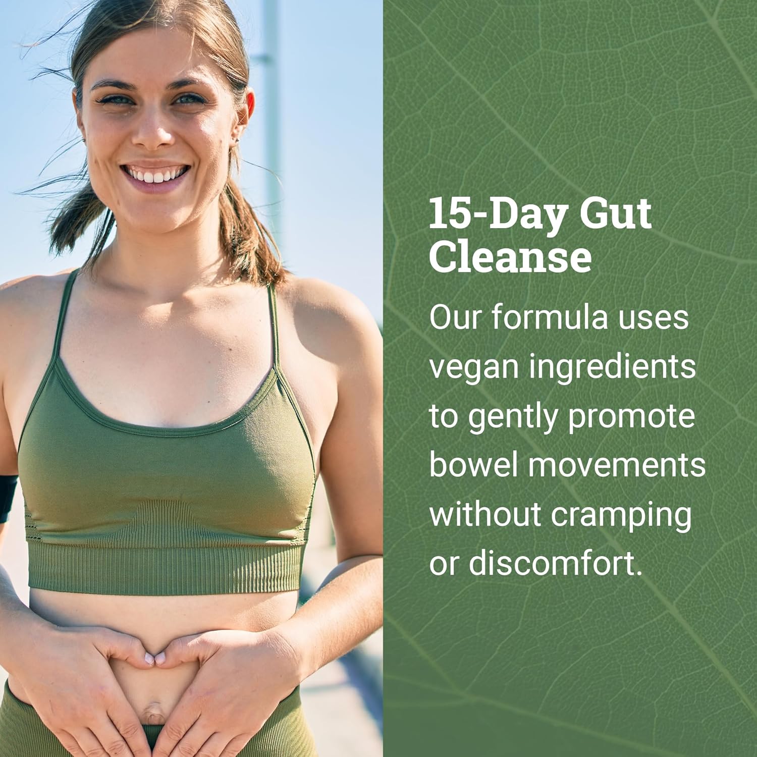 EOCUTE 15 Day Gut Cleanse Detox For Women and Men   Vegan, Non-GMO Ingredients For Waist Loss and Constipation Relief With A 15 Day Cleanse Gut Support Without Cramping, As Seen On TikTok (60 Capsules)