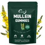 EOCUTE 9 in 1 Mullein Gummies for Lung Cleanse, Extra Strength 10000 MG(10:1 Extract) Mullein Leaf Extract w/Quercetin, Bromelain, Elderberry   Marshmallow for Respiratory, Immune, Vegan,60 Count Vitamins Supplements Edible Dietary Healthcare Fitness