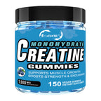 EOCUTE Creatine Monohydrate Gummies   5g per Serving for Muscle   Strength Building,Sugar-Free,Vegan, Blueberry Flavor, 150 Count Amino Acids Nutrional Supplements Dietary Healthcare Edible Fitness Optimum