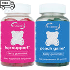 EOCUTE Gummies Combo Pack -TopSupport and Peach Gains Gummies-Workout Aid -Women s Support Supplement-Berry Flavored-Essential Herbs -Multivitamins Dietary Fitness