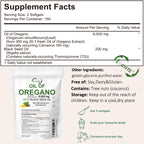 EOCUTE Oil of Oregano Softgels 6000mg Per Serving, 300 Pcs/Pack,2 in 1 Formulated with Black Seed Oil 200mg, 4X Strength Carvacrol   Thymoquinone,Plant Based.