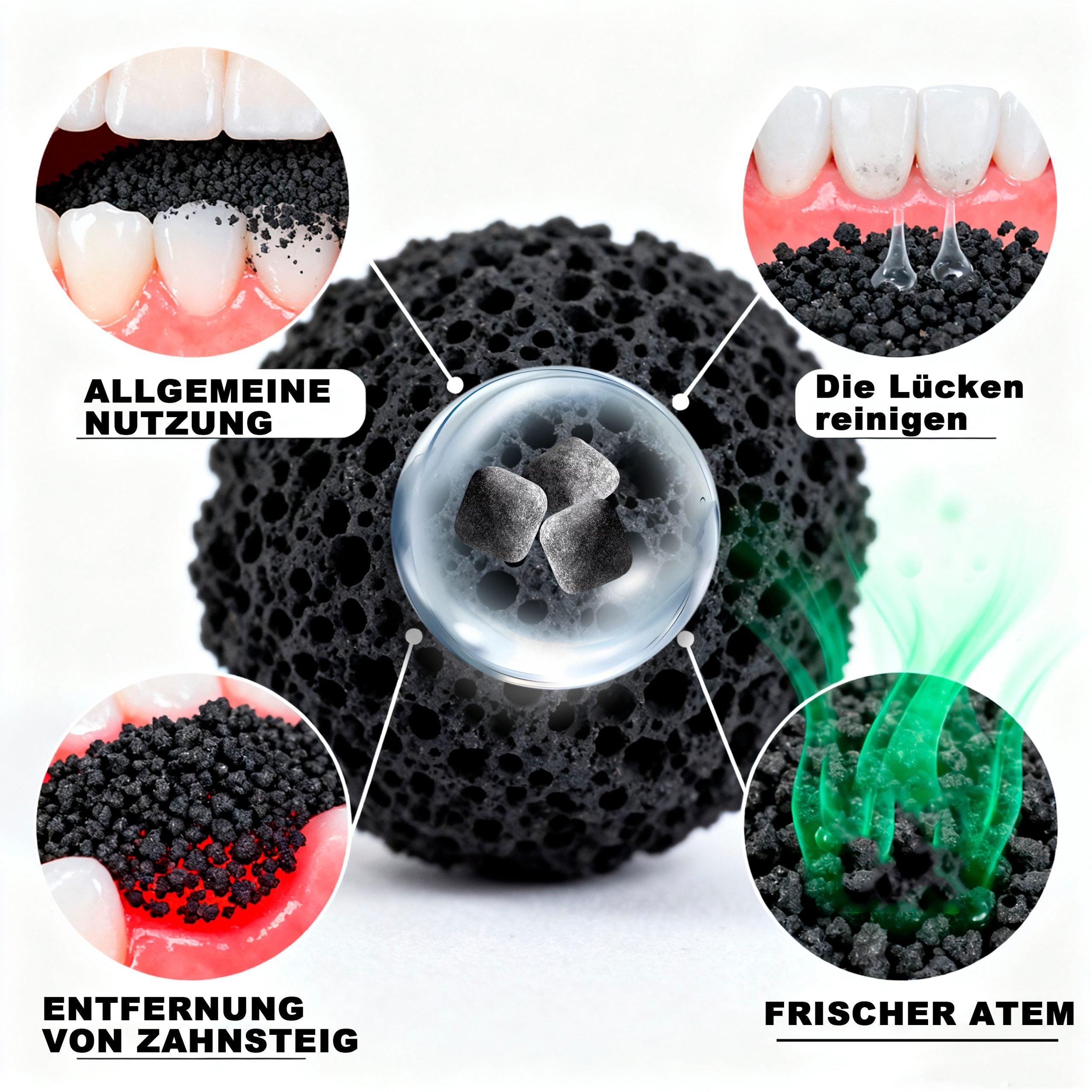 VitalVibe Super Chewing Gum,Coconut Carbon Chewing Gum,Vitamin C,High xylitol content,Coconut Shell Activated Carbon,Teeth whitening, clear oral cavity, clean oral cavity.
