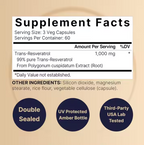 MING YAN resveratrol1.000mgper serving99% supreme purity