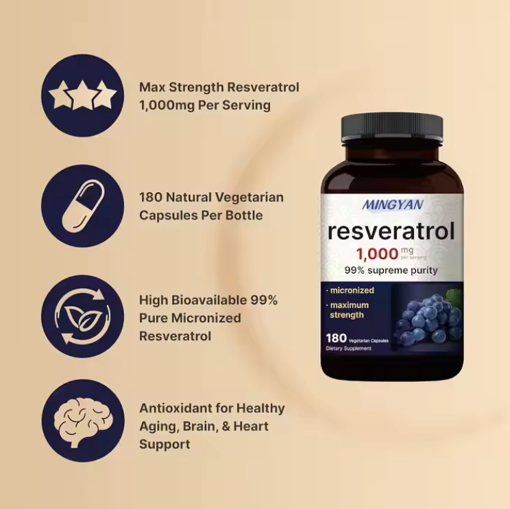 MING YAN resveratrol1.000mgper serving99% supreme purity