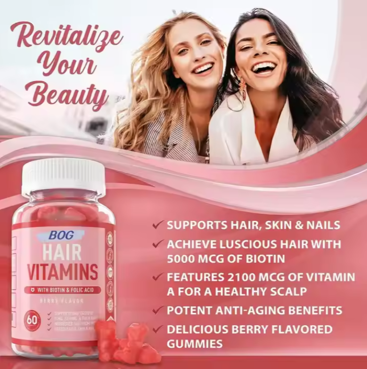 BOG Biotin Gummies forhair, skin, nail VITAMINS