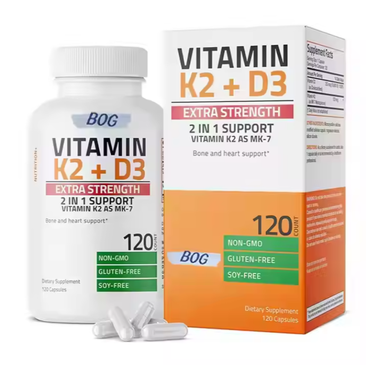 BOG VITAMINK2 + D3 EXTRA STRENGTH2IN1 SUPPORTVITAMIN K2 AS MK-7