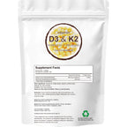 EOCUTE Vitamin D3 10000 iu Plus K2(MK-7) 200mcg 300 Softgels