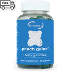 Peach Gains Gummies-Workout Aid -Women s Support Supplement-Berry Flavored-Essential Herbs -Multivitamins Dietary Fitness