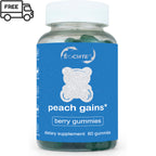 Peach Gains Gummies-Workout Aid -Women s Support Supplement-Berry Flavored-Essential Herbs -Multivitamins Dietary Fitness