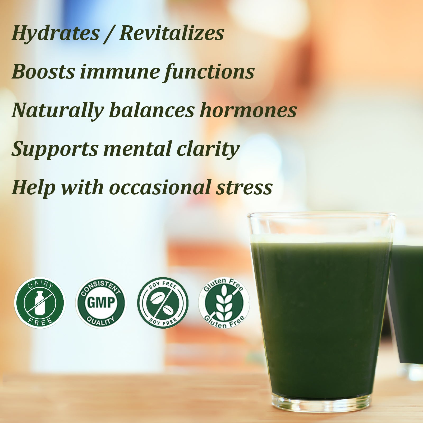EOCUTE Super Greens – Organic Greens Powder to Reduce Bloat, Support Gut Health, Boost Immunity, Healthy Digestion for Women – Antioxidant Support – Spirulina – Chlorella – Tropical Splash-30 packets