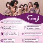 EOCUTE Multi Collagen Peptides Powder Pasture-Raised-Hydrolyzed Protein Peptides (Type l,l,lll,V,X)with HyaluronicAcid, Biotin   Vitamin C,1LB