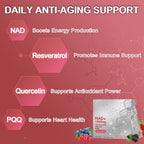 EOCUTE NR1000   NAD+ Berry Flavor Drink Mix  for Skin Aging Support, Energy, and Focus   30 packets