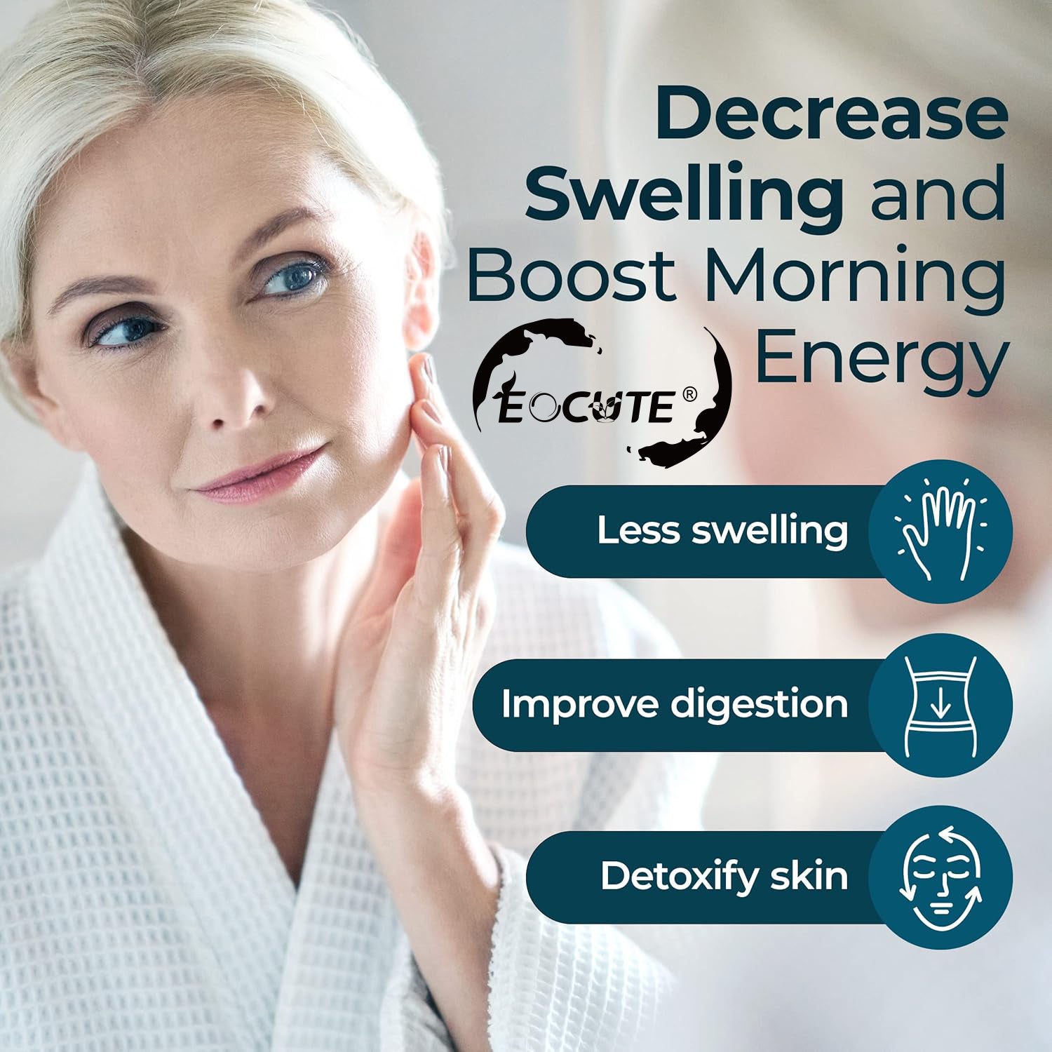 EOCUTE Lymph System Support Supplement   Lymphatic Drainage Supplement with Dandelion Extract, Cleavers, Burdock Powder   Reduce Swelling and Cleanse Lymph Hair/Skin/Nails Supplements Edible Fitness Dietary Healthcare Beauty Optimum