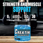 EOCUTE Creatine Monohydrate Gummies   5g per Serving for Muscle   Strength Building,Sugar-Free,Vegan, Blueberry Flavor, 150 Count Amino Acids Nutrional Supplements Dietary Healthcare Edible Fitness Optimum