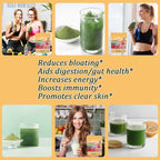 EOCUTE Super Greens Powder to Reduce Bloat, Digenstive Health for Women, Bloating Relief, Gut Health,Skin Care,Support Gut Health, Boost Immunity, Healthy Digestion for Women – Antioxidant Support – Chlorella – 3 flavors-30 packets