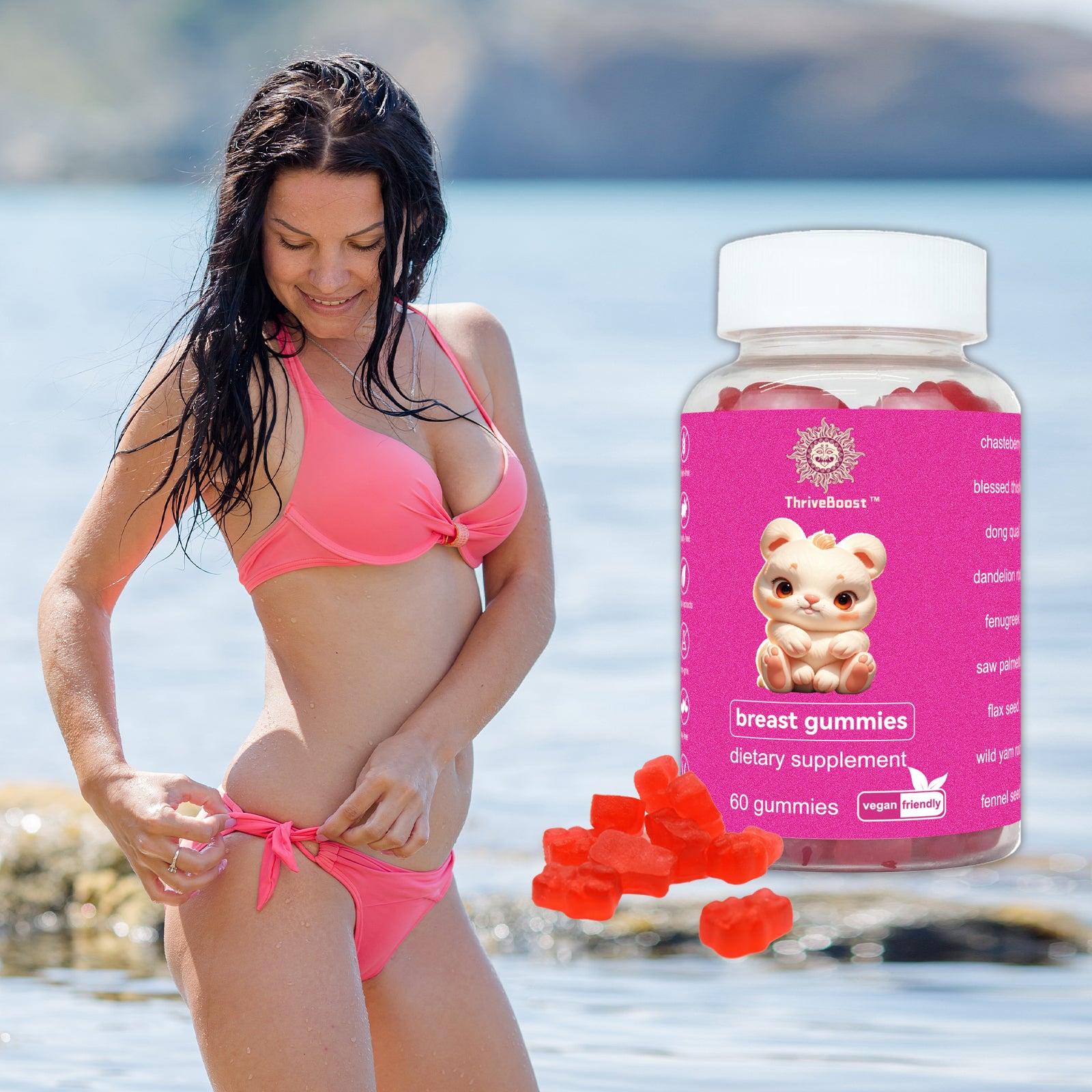 Top Support  Gummies-Workout Aid -Women s Support Supplement-Berry Flavored-Essential Herbs -Multivitamins Dietary Fitness