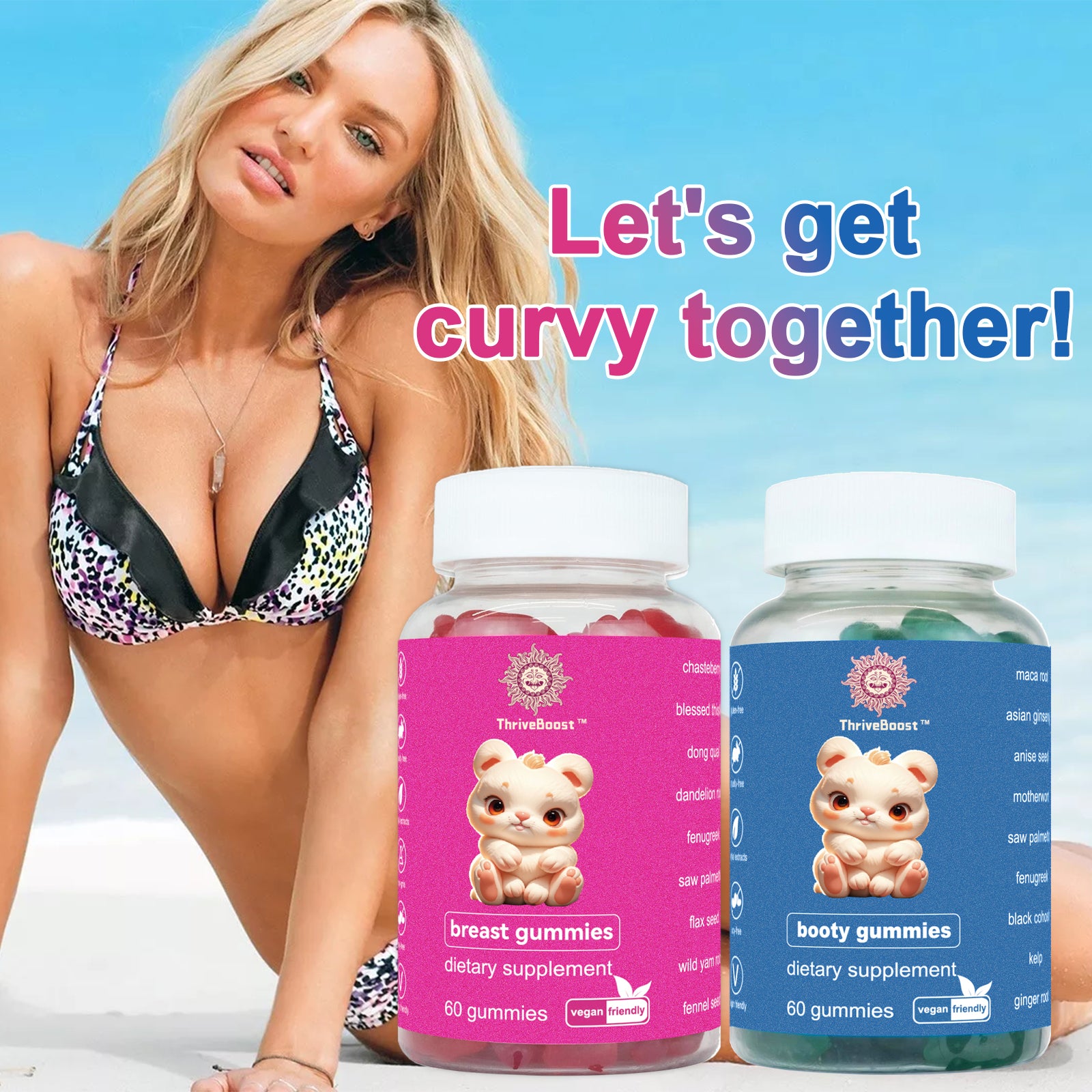 EOCUTE Gummies Combo Pack -TopSupport and Peach Gains Gummies-Workout Aid -Women s Support Supplement-Berry Flavored-Essential Herbs -Multivitamins Dietary Fitness