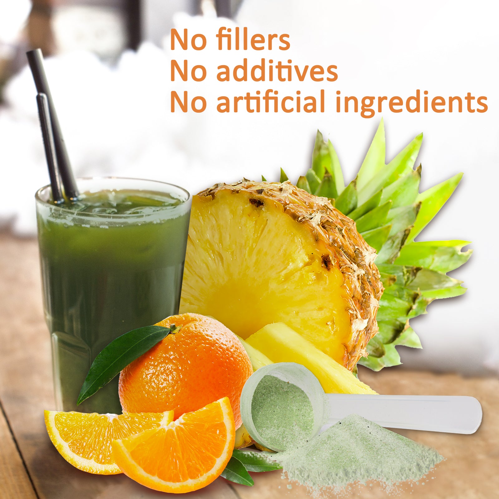 EOCUTE Super Greens   Organic Greens Powder to Reduce Bloat, Support Gut Health, Boost Immunity, Healthy Digestion for Women   Antioxidant Support   Spirulina   Chlorella   Tropical Splash