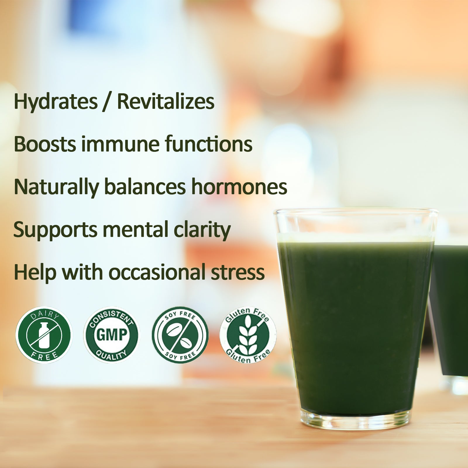 EOCUTE Super Greens   Organic Greens Powder to Reduce Bloat, Support Gut Health, Boost Immunity, Healthy Digestion for Women   Antioxidant Support   Spirulina   Chlorella   Tropical Splash